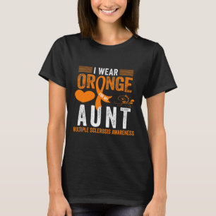 Camiseta Usa Naranja Para Mi Tía Señora Múltiple Esclerosis
