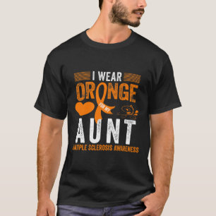 Camiseta Usa Naranja Para Mi Tía Señora Múltiple Esclerosis