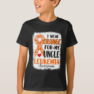 Camiseta Usa Naranja Para Mi Tío Leukemia Mes De Conciencia