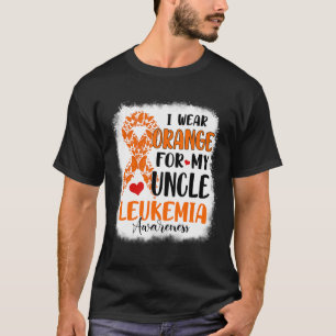 Camiseta Usa Naranja Para Mi Tío Leukemia Mes De Conciencia