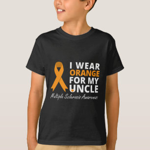Camiseta Usa Naranja Para Mi Tío Ms Awareness Ribbon
