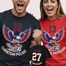 Camiseta USA National Team Soccer Eagle Patriotic Graphic