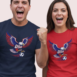 Camiseta USA National Team Soccer Eagle Patriotic Graphic 