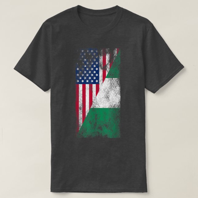 Camiseta USA Nigeria FlagsUnited States of America, Nigeria (Diseño del anverso)