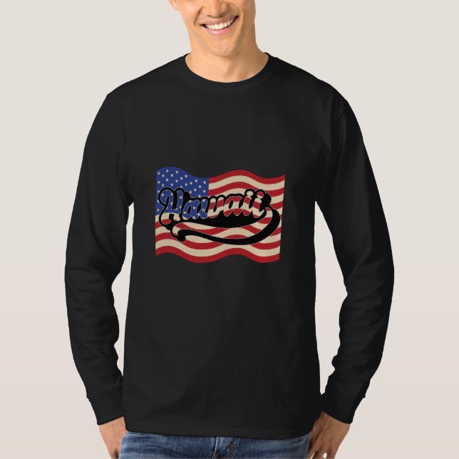 Camiseta USA Patriotic America Hawaii (Anverso)
