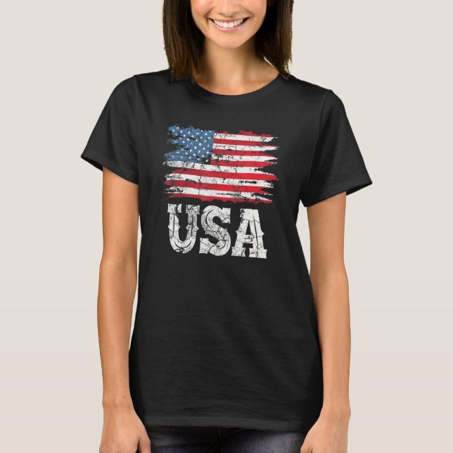 Camiseta USA Patriotic American Flag For Men Women Kids Boy (Anverso)