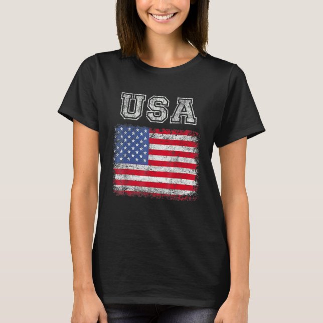 Camiseta USA Patriotic American Flag For Men Women Kids Boy (Anverso)