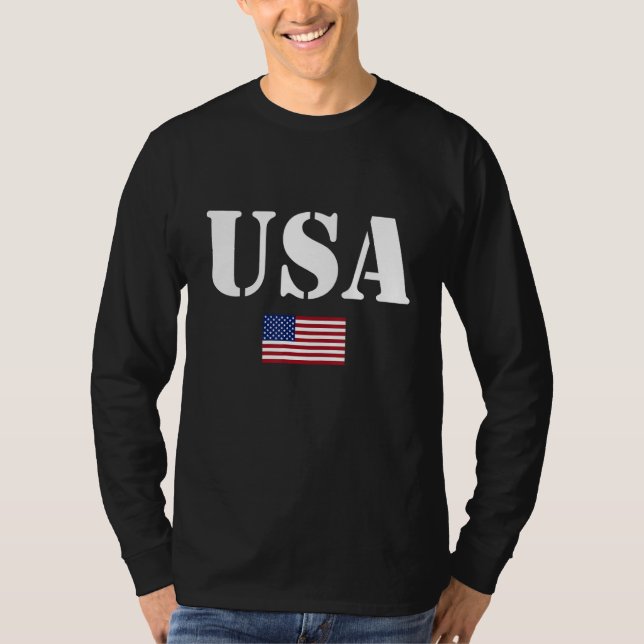 Camiseta USA Patriotic American Flag For Men Women Kids Boy (Anverso)