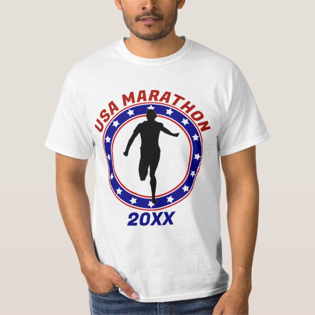 Camiseta USA Patriotic MARATHON / RELAX RUN (Anverso)