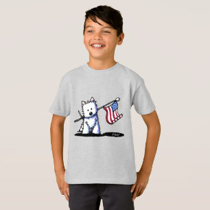Camiseta USA Patriotic Westie Terrier T-Shirt