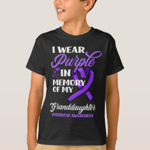 Camiseta Usa Púrpura En Memoria De La Sobredosis De Mi Niet