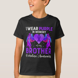 Camiseta Usa Púrpura En Memoria De Mi Hermano, Consciente D