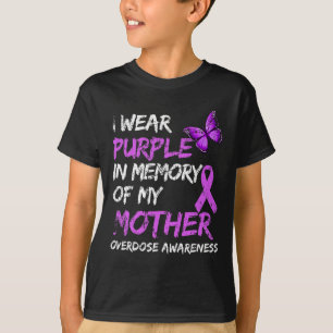 Camiseta Usa Púrpura En Memoria De Mi Madre Con Awaren Por