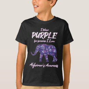 Camiseta Usa Púrpura Para Alguien Que Amo Alzheimerheimer A