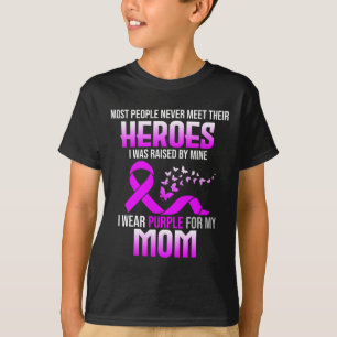Camiseta Usa Púrpura Para Mamá Conciencia Pancreática Sobre