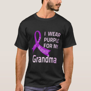 Camiseta Usa Púrpura Para Mi Abuela Alzheimerheimer