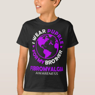Camiseta Usa Púrpura Para Mi Hermano Fibromialgia Concienci