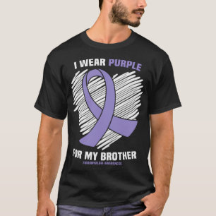Camiseta Usa Púrpura Para Mi Hermano Fibromialgia Concienci