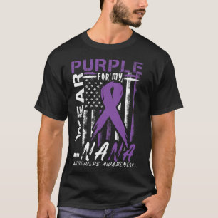 Camiseta Usa Púrpura Para Mi Nana Alzheimerheimer Heimers A