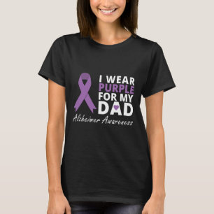 Camiseta Usa Púrpura Para Mi Papá Cinta Familia Guerrero De