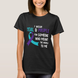 Camiseta Usa Púrpura Verde azulado Para Prevenir El Suicidi