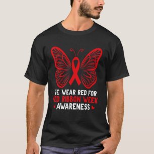 Camiseta Usa Rojo Para La Semana De La Cinta Roja Aliento A