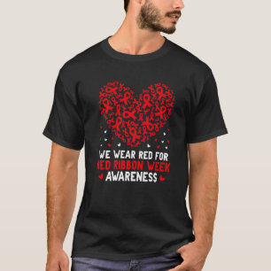 Camiseta Usa Rojo Para La Semana De La Cinta Roja Medicamen