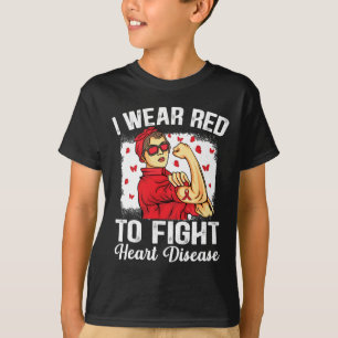 Camiseta Usa Rojo Para Luchar Concienciación Sobre Las Enfe