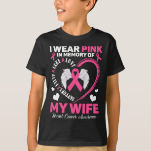 Camiseta Usa Rosa En Memoria De Mi Esposa Consciente Del Cá