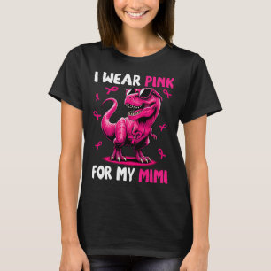 Camiseta Usa Rosa Para Mi Cáncer De Mama De Dinosaurio Mimi