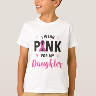 Camiseta Usa Rosa Para Mi Hija Concienciación Sobre El Cánc