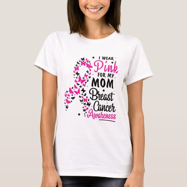 Camiseta Usa Rosa Para Mi Mamá Para Concienciar Sobre El Cá (Anverso)