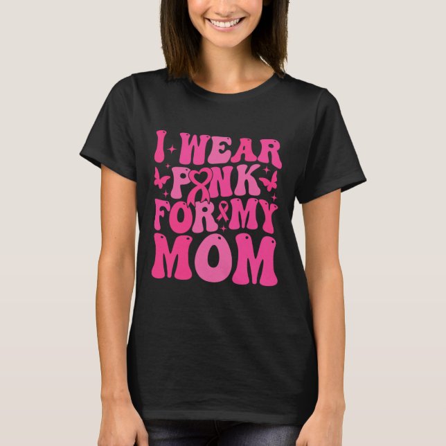 Camiseta Usa Rosa Para Mi Mamá Respaldo A Guerrero Del Cánc (Anverso)