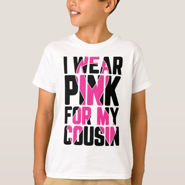 Camiseta Usa Rosa Para Mi Primo Conciencia Sobre El Cáncer  (Anverso)