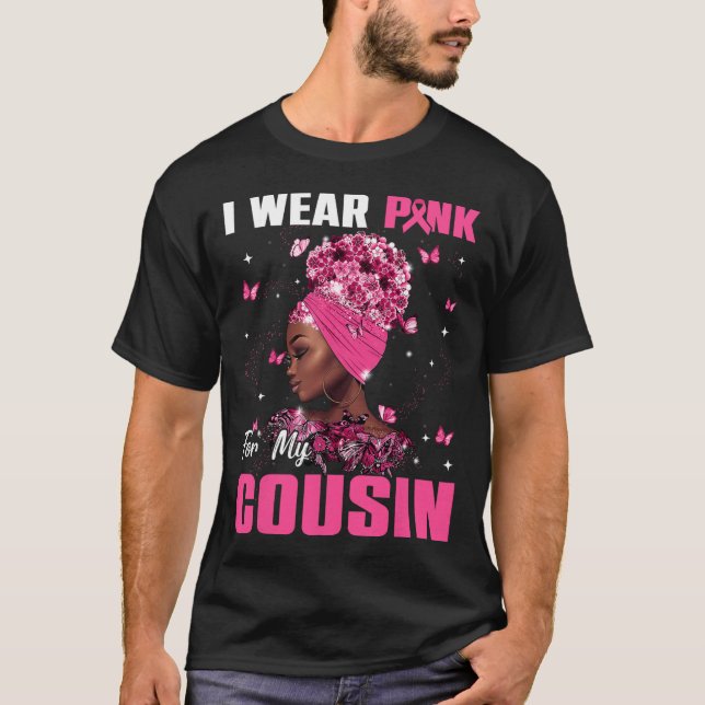 Camiseta Usa Rosa Para Mi Primo Concienciación Sobre El Cán (Anverso)