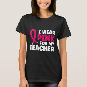 Camiseta Usa Rosa Por Mi Profesor Conciencia del Cáncer de 