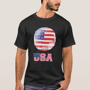 Camiseta USA Soccer American Flag Soccer Ball