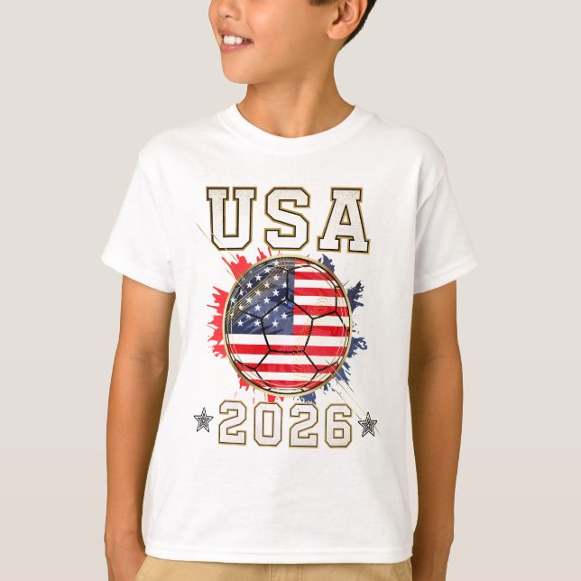 Camiseta USA Soccer - American Football Kids Fan Gift 2026 (Anverso)