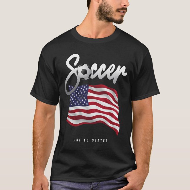 Camiseta USA Soccer - Bandera Americana (Anverso)