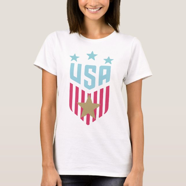 Camiseta USA Soccer Crest Gold Star (Anverso)