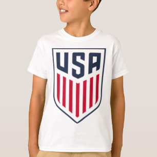 Camiseta Usa Soccer Delantero Cresta Blanco Usmnt Licencia 