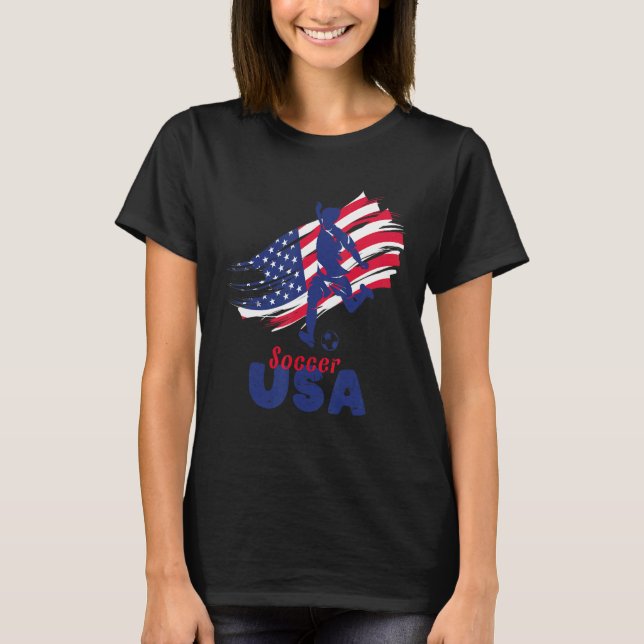 Camiseta USA Soccer    player the Team   Soccer USA Flag (Anverso)