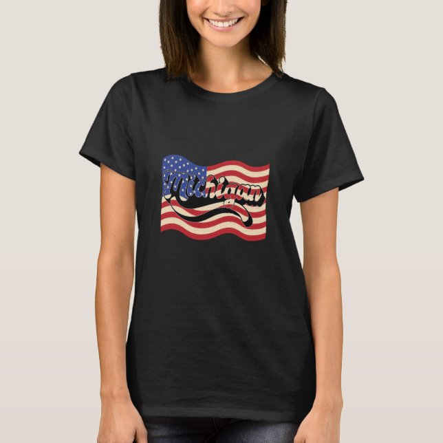 Camiseta USA State America Michigan (Anverso)