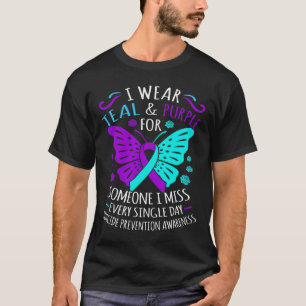 Camiseta Usa Suicidio Verde azulado Y Morado Feliz Suicidio
