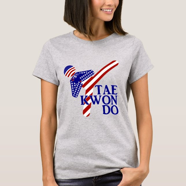Camiseta USA Taekwondo Kick (1) (Anverso)