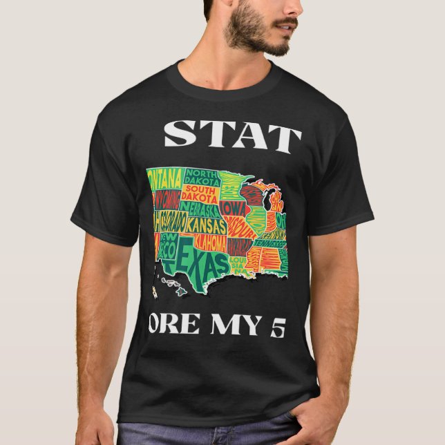 Camiseta USA Travel  Visit 50 States Map 1 (Anverso)