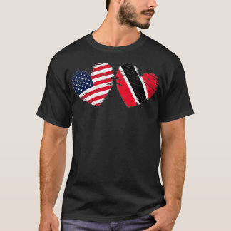 Camiseta USA Trinidad and Tobago Flag Heart Trinbagonian Am