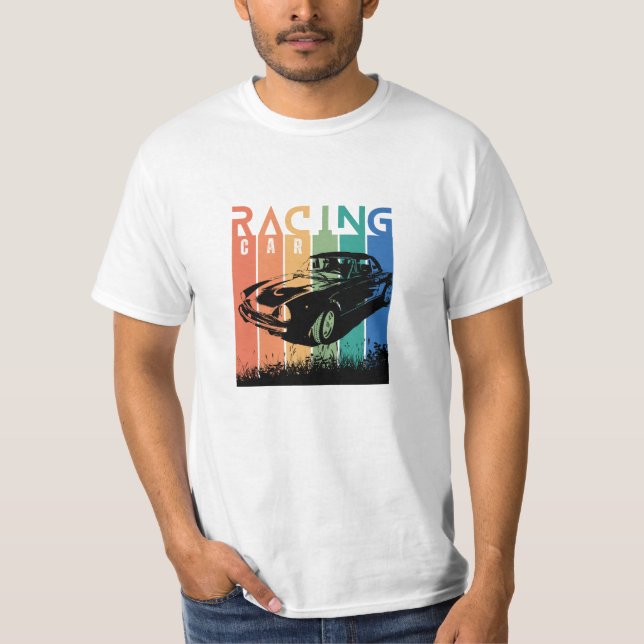 Camiseta Usa tu deporte, Carreras de coches (Anverso)