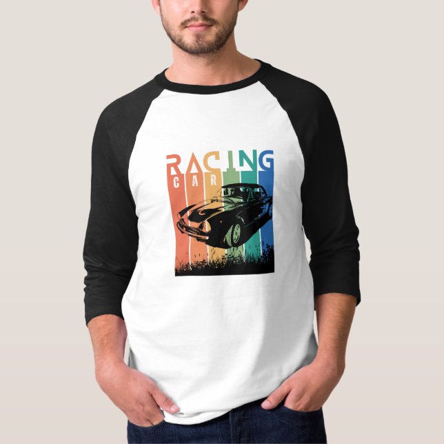 Camiseta Usa tu deporte, Carreras de coches (Anverso)
