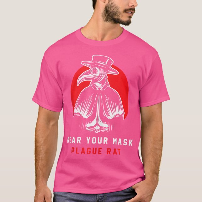 Camiseta Usa tus plagas de virus de la peste de la máscara  (Anverso)